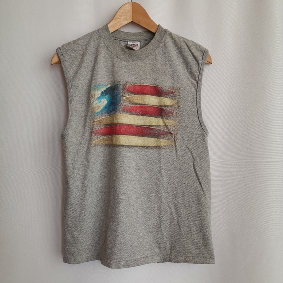 Anvil Other - American Flag Like Graphic Tank Top